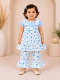 Baby Girls Printed Top & Ruffle Pants 2-Piece Co-Ord Set | Cute Summer Outfit