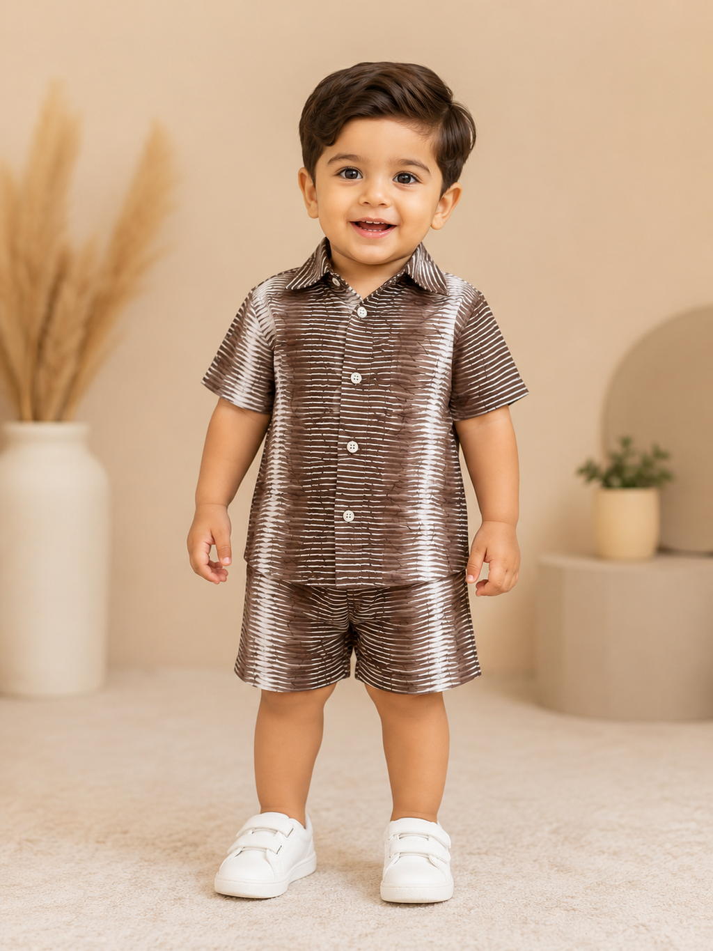 Boys Premium Tie-Dye Printed Shirt & Shorts Co-Ord Set | Summer Casual Outfit
