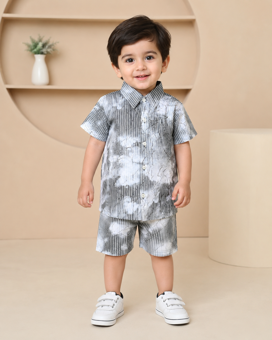 Boys Premium Tie-Dye Printed Shirt & Shorts Co-Ord Set | Summer Casual Outfit