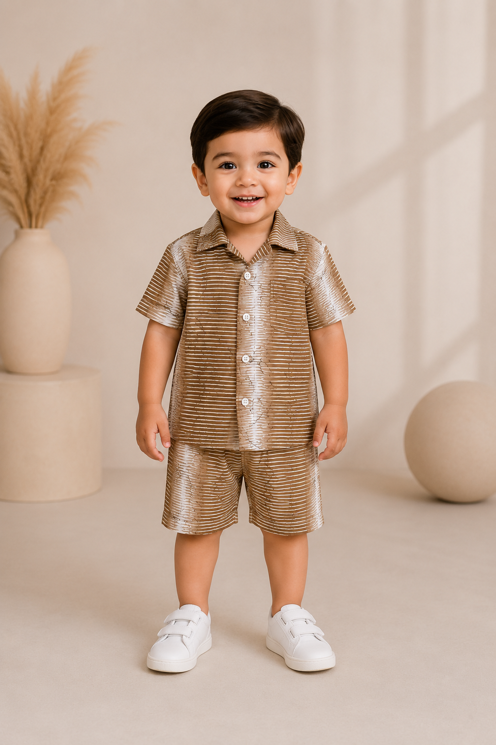 Boys Premium Tie-Dye Printed Shirt & Shorts Co-Ord Set | Summer Casual Outfit