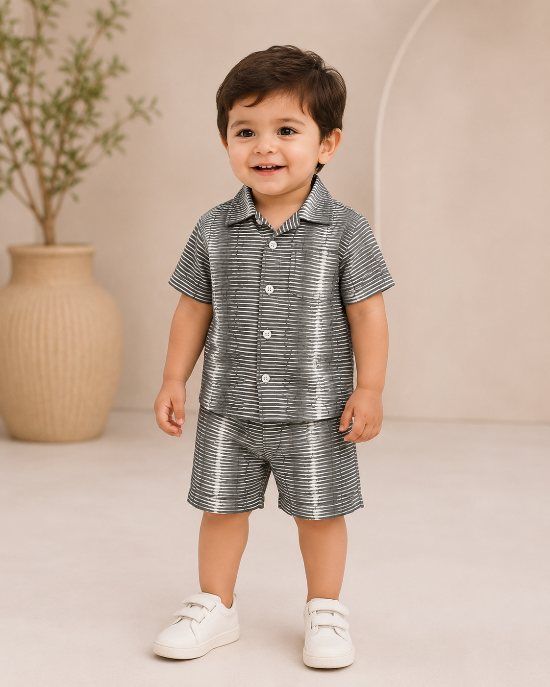 Boys Premium Tie-Dye Printed Shirt & Shorts Co-Ord Set | Summer Casual Outfit